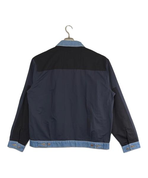 AOZORA（アオゾラブルーヘブン）AOZORA (アオゾラブルーヘブン) 切替トラッカージャケット ネイビー×ブルー サイズ:SIZE 3（L） 未使用品の古着・服飾アイテム