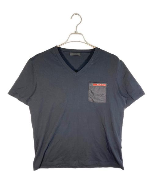 PRADA（プラダ）PRADA (プラダ) 半袖Tシャツ ブラック サイズ:Lの古着・服飾アイテム