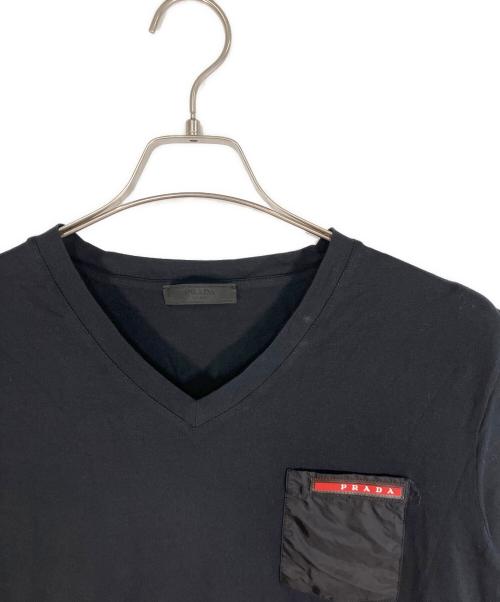 PRADA（プラダ）PRADA (プラダ) 半袖Tシャツ ブラック サイズ:Lの古着・服飾アイテム