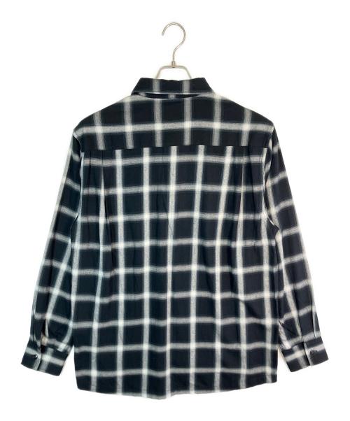 BIG MIKE（ビックマイク）BIG MIKE (ビックマイク) オンブレチェックライトネルシャツ ブラック×ホワイト サイズ:Lの古着・服飾アイテム
