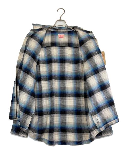 BIG MIKE（ビックマイク）BIG MIKE (ビックマイク) オンブレチェックシャツ ホワイト×ブラック×ブルー×ミント サイズ:SIZE XLの古着・服飾アイテム