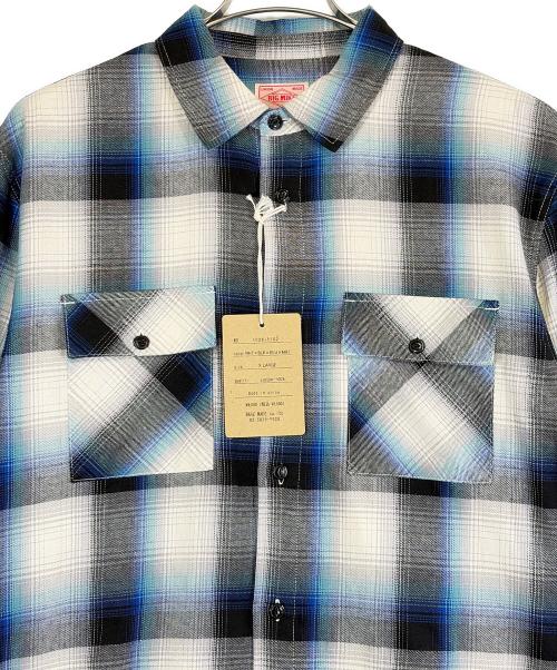 BIG MIKE（ビックマイク）BIG MIKE (ビックマイク) オンブレチェックシャツ ホワイト×ブラック×ブルー×ミント サイズ:SIZE XLの古着・服飾アイテム