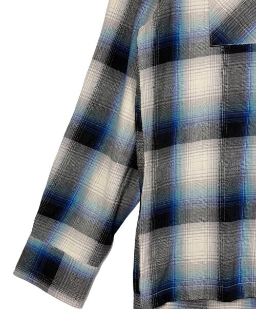 BIG MIKE（ビックマイク）BIG MIKE (ビックマイク) オンブレチェックシャツ ホワイト×ブラック×ブルー×ミント サイズ:SIZE XLの古着・服飾アイテム