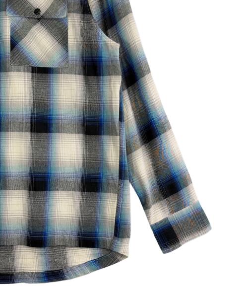 BIG MIKE（ビックマイク）BIG MIKE (ビックマイク) オンブレチェックシャツ ホワイト×ブラック×ブルー×ミント サイズ:SIZE XLの古着・服飾アイテム