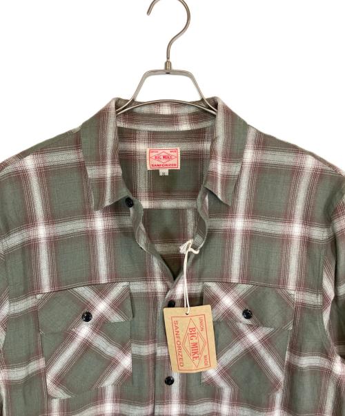 BIG MIKE（ビックマイク）BIG MIKE (ビックマイク) オンブレチェックシャツ ミント×ホワイト サイズ:XLの古着・服飾アイテム
