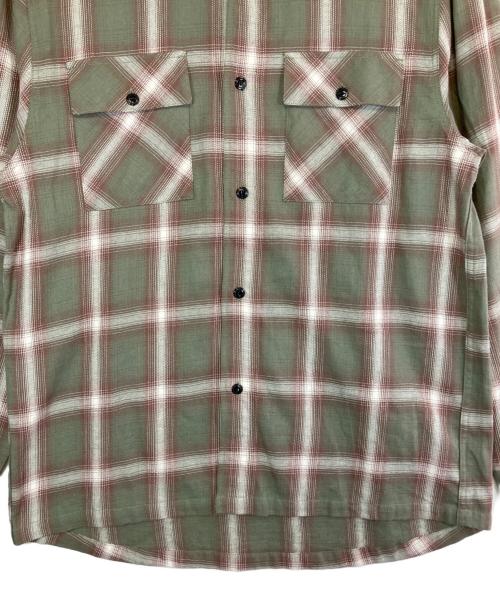 BIG MIKE（ビックマイク）BIG MIKE (ビックマイク) オンブレチェックシャツ ミント×ホワイト サイズ:XLの古着・服飾アイテム