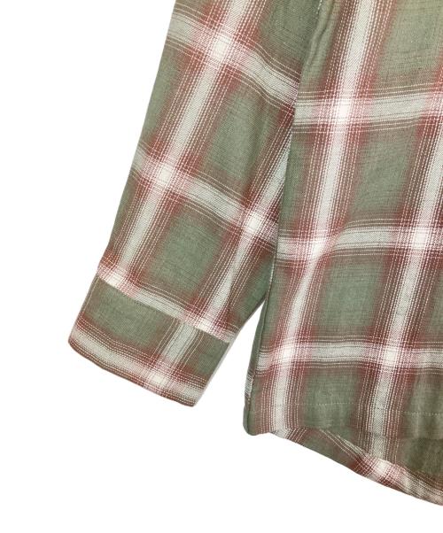BIG MIKE（ビックマイク）BIG MIKE (ビックマイク) オンブレチェックシャツ ミント×ホワイト サイズ:XLの古着・服飾アイテム