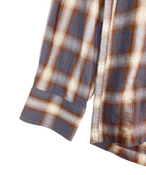 BIG MIKE（ビックマイク）BIG MIKE (ビックマイク) オンブレチェックシャツ グレー×ホワイト サイズ:Lの古着・服飾アイテム