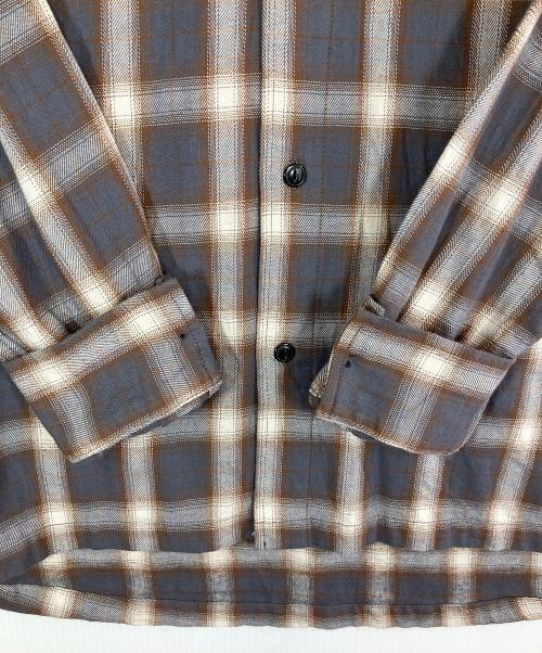 BIG MIKE（ビックマイク）BIG MIKE (ビックマイク) オンブレチェックシャツ グレー×ホワイト サイズ:Lの古着・服飾アイテム