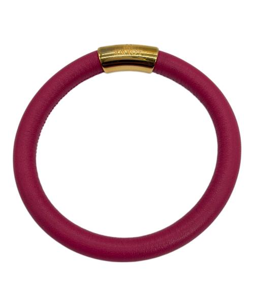 LOEWE（ロエベ）LOEWE (ロエベ) レザーブレスレット ピンクの古着・服飾アイテム