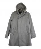 1piu1uguale3ウノピュウノウグァーレトレ）の古着「WRAP HOODED COAT」｜グレー