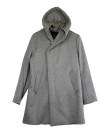 1piu1uguale3（ウノピュウノウグァーレトレ）の古着「WRAP HOODED COAT」｜グレー