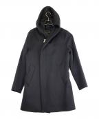 1piu1uguale3ウノピュウノウグァーレトレ）の古着「WRAP HOODED COAT」｜ブラック