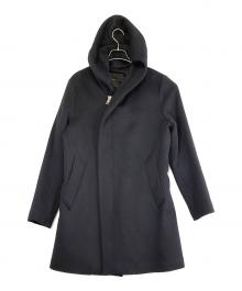 1piu1uguale3（ウノピュウノウグァーレトレ）の古着「WRAP HOODED COAT」｜ブラック