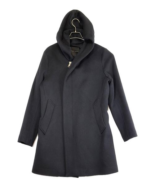 1piu1uguale3（ウノピュウノウグァーレトレ）1piu1uguale3 (ウノピュウノウグァーレトレ) WRAP HOODED COAT ブラック サイズ:III（3）Sの古着・服飾アイテム