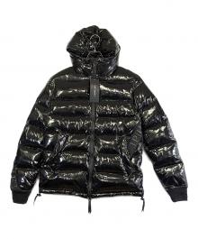 1piu1uguale3 SPORT（ウノ ピゥ ウノ ウグァーレ トレ）の古着「113 HOODED DOWN JK RIBBON TAPE」｜ブラック