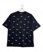 GUCCIグッチ）の古着「スクリプトロゴTシャツ」｜ブラック