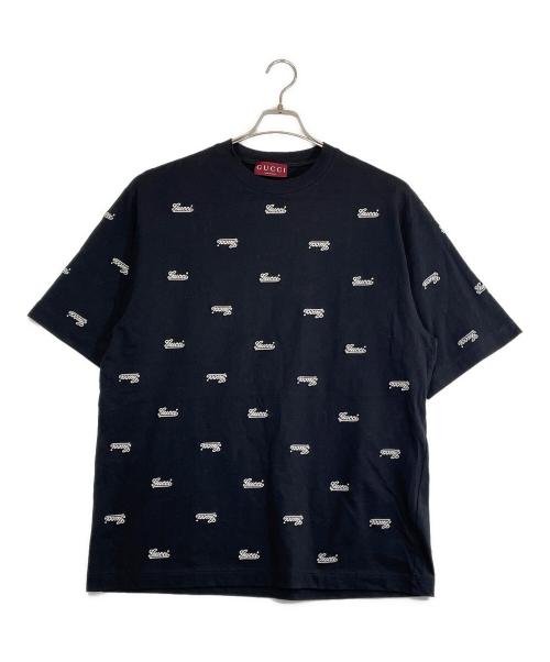 GUCCI（グッチ）GUCCI (グッチ) スクリプトロゴTシャツ ブラック サイズ:SIZE Lの古着・服飾アイテム