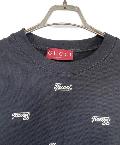GUCCI（グッチ）GUCCI (グッチ) スクリプトロゴTシャツ ブラック サイズ:SIZE Lの古着・服飾アイテム