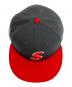 中古・古着 New Era (ニューエラ) SUPREME (シュプリーム) キャップ ネイビー×レッド サイズ:7 1/2（59.6cm）：11000円