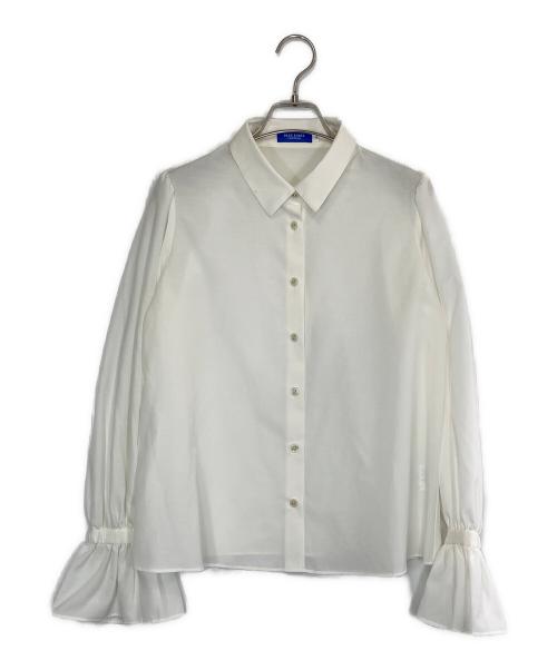 BURBERRY BLUE LABEL（バーバリー ブルー レーベル）BURBERRY BLUE LABEL (バーバリー ブルー レーベル) キャンディスリーブブラウス ホワイト サイズ:SIZE 36（S）の古着・服飾アイテム