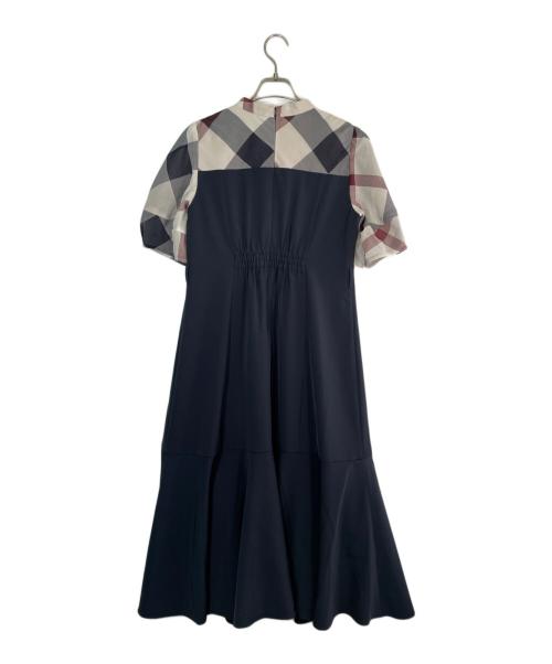 BURBERRY BLUE LABEL（バーバリー ブルー レーベル）BURBERRY BLUE LABEL (バーバリー ブルー レーベル) ストレッチツイルビスチェドレス ネイビー サイズ:SIZE 38（M）の古着・服飾アイテム