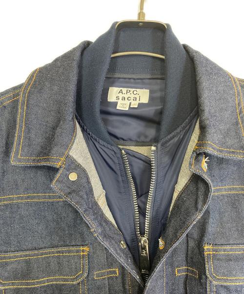 A.P.C.（アーペーセー）A.P.C. (アーペーセー) sacai (サカイ) ドッキングデニムジャケット インディゴ サイズ:SIZE Sの古着・服飾アイテム