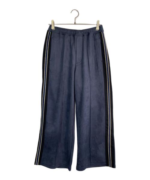 SASQUATCHfabrix.（サスクワァッチファブリックス）SASQUATCHfabrix. (サスクワッチファブリックス) FAUX SUEDE FLARE SILHOUETTE TRACK PANTS/フォックスエード フレア シルエット トラックパンツ ネイビー サイズ:SIZE Sの古着・服飾アイテム