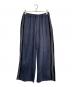 SASQUATCHfabrix.（サスクワッチファブリックス）の古着「FAUX SUEDE FLARE SILHOUETTE TRACK PANTS/フォックスエード フレア シルエット トラックパンツ」｜ネイビー