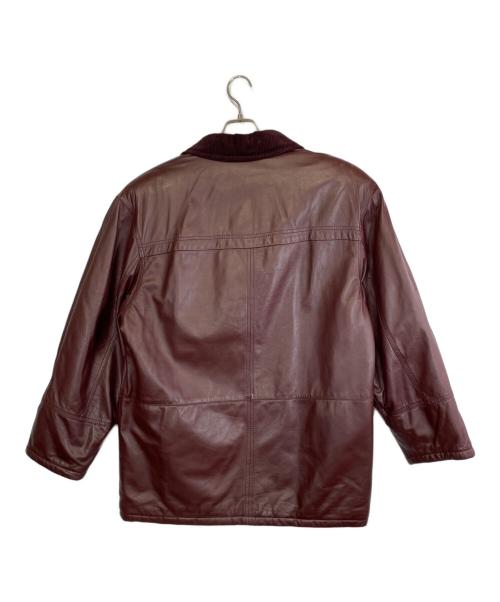 Suprema（シュプレマ）Suprema (シュプレマ) レザーコート ボルドー サイズ:SIZE 50（L）の古着・服飾アイテム