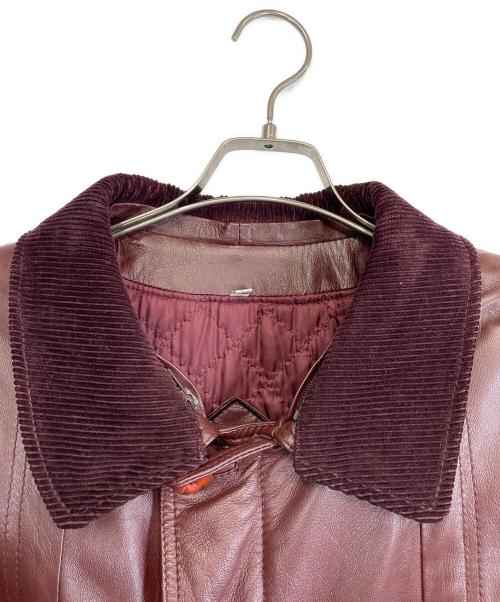 Suprema（シュプレマ）Suprema (シュプレマ) レザーコート ボルドー サイズ:SIZE 50（L）の古着・服飾アイテム