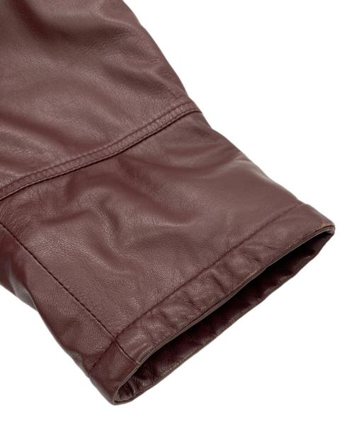 Suprema（シュプレマ）Suprema (シュプレマ) レザーコート ボルドー サイズ:SIZE 50（L）の古着・服飾アイテム