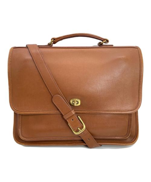 COACH（コーチ）COACH (コーチ) ターンロックブリーフケース キャメルの古着・服飾アイテム