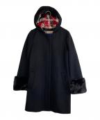 BLUE LABEL CRESTBRIDGEブルーレーベルクレストブリッジ）の古着「フーデッドコート」｜ブラック