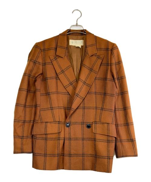 GUCCI（グッチ）GUCCI (グッチ) テーラードジャケット ブラウン サイズ:SIZE 不明の古着・服飾アイテム