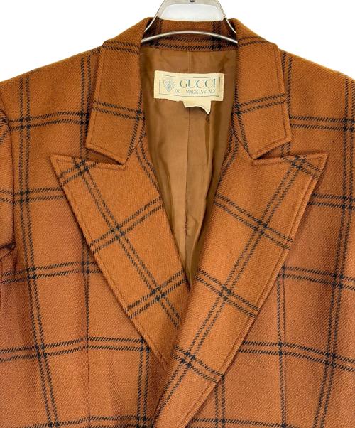 GUCCI（グッチ）GUCCI (グッチ) テーラードジャケット ブラウン サイズ:SIZE 不明の古着・服飾アイテム
