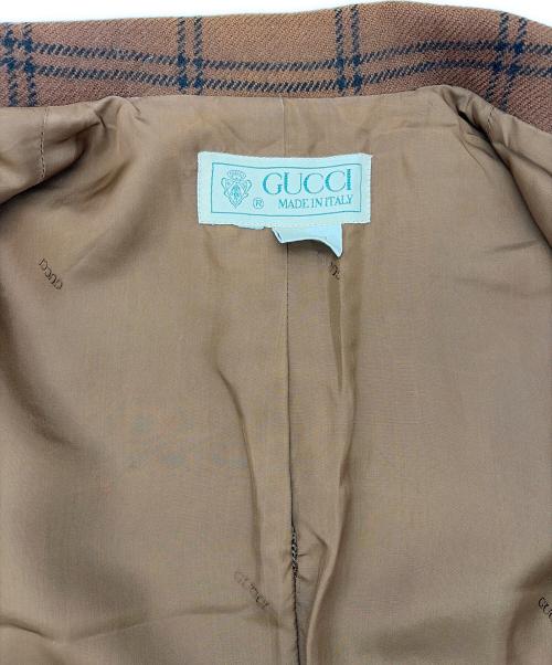 GUCCI（グッチ）GUCCI (グッチ) テーラードジャケット ブラウン サイズ:SIZE 不明の古着・服飾アイテム