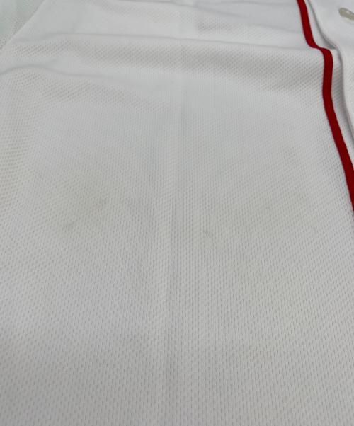 Majestic（マジェスティック）Majestic (マジェスティック) ゲームシャツ ホワイト×レッド サイズ:SIZE 44の古着・服飾アイテム