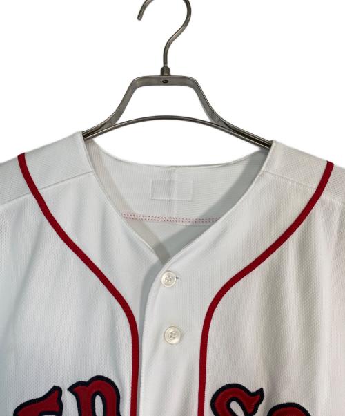 Majestic（マジェスティック）Majestic (マジェスティック) ゲームシャツ ホワイト×レッド サイズ:SIZE 44の古着・服飾アイテム