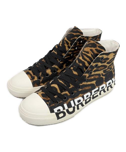 BURBERRY（バーバリー）BURBERRY (バーバリー) ハイカットスニーカー ブラウン サイズ:SIZE 40(25cm）の古着・服飾アイテム