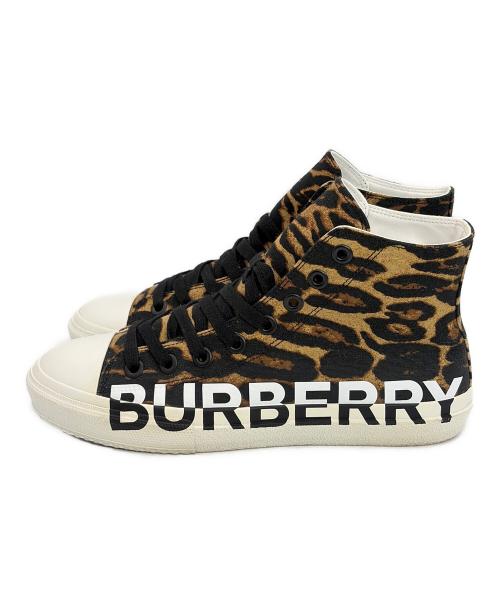 BURBERRY（バーバリー）BURBERRY (バーバリー) ハイカットスニーカー ブラウン サイズ:SIZE 40(25cm）の古着・服飾アイテム