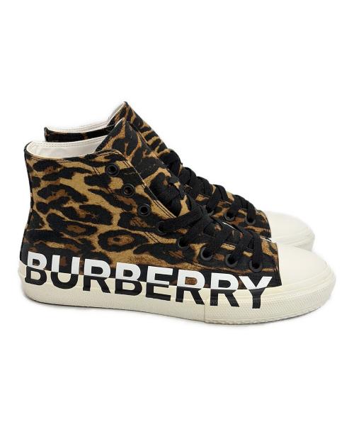 BURBERRY（バーバリー）BURBERRY (バーバリー) ハイカットスニーカー ブラウン サイズ:SIZE 40(25cm）の古着・服飾アイテム