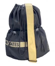 PEARLY GATES（パーリーゲイツ）の古着「シャーリングロッカーバッグ」｜ブラック×ベージュ