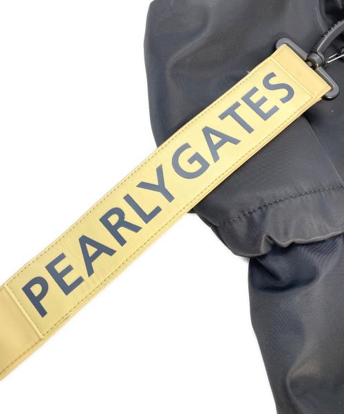 PEARLY GATES（パーリーゲイツ）PEARLY GATES (パーリーゲイツ) シャーリングロッカーバッグ ブラック×ベージュの古着・服飾アイテム