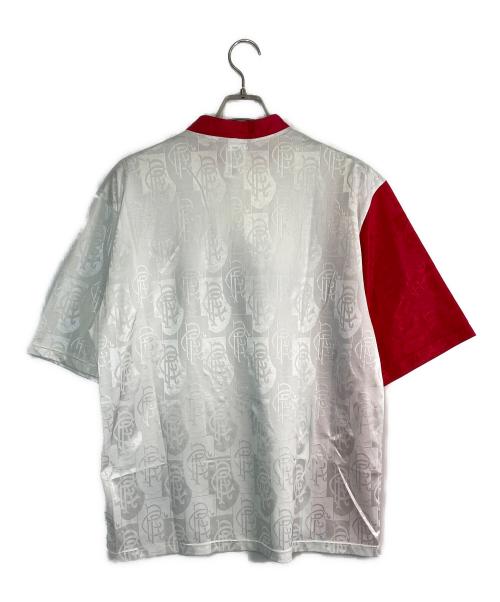 adidas（アディダス）adidas (アディダス) ゲームシャツ ホワイト×レッド サイズ:SIZE Lの古着・服飾アイテム