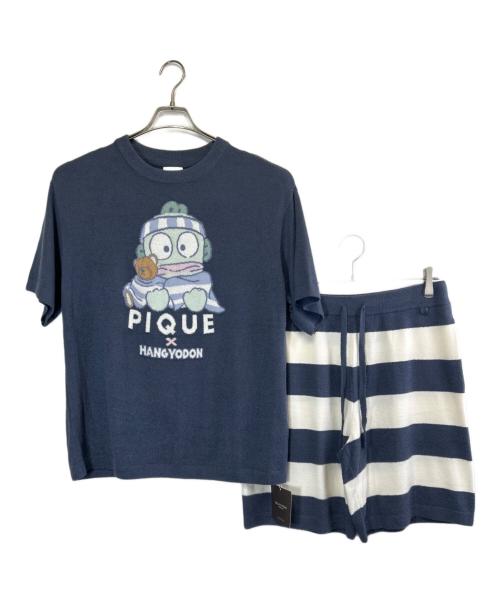 GELATO PIQUE HOMME（ジェラートピケ オム）GELATO PIQUE HOMME (ジェラートピケ オム) ジャガードプルオーバー&ハーフパンツセット ネイビー×ホワイト サイズ:SIZE M 未使用品の古着・服飾アイテム