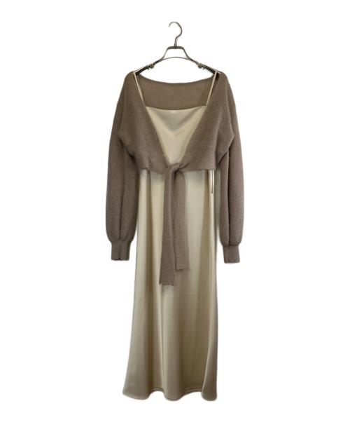 HER LIP TO（ハーリップトゥ）HER LIP TO (ハーリップトゥ) Luxe Mohair & Satin Set ブラウン サイズ:SIZE Sの古着・服飾アイテム