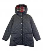 BLUE LABEL CRESTBRIDGEブルーレーベルクレストブリッジ）の古着「キルティングコート」｜ブラック