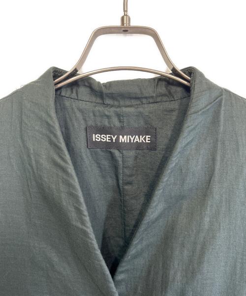 ISSEY MIYAKE（イッセイミヤケ）ISSEY MIYAKE (イッセイミヤケ) コットンリネンジャケット ブラック サイズ:SIZE 2の古着・服飾アイテム