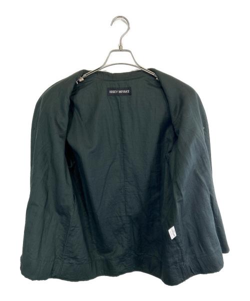 ISSEY MIYAKE（イッセイミヤケ）ISSEY MIYAKE (イッセイミヤケ) コットンリネンジャケット ブラック サイズ:SIZE 2の古着・服飾アイテム